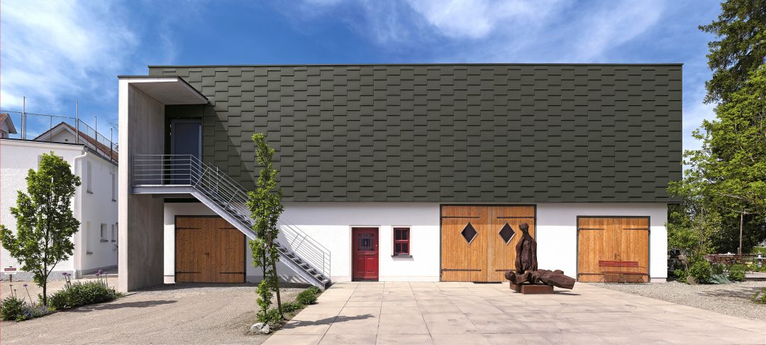 Schauraum Kißlegg, Rheinzinkfassade