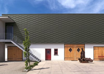 Schauraum Kißlegg, Rheinzinkfassade